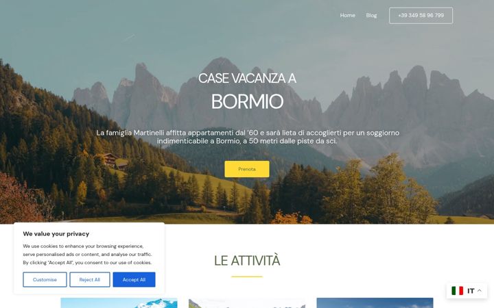 Screenshot of bormiocasevacanza.it