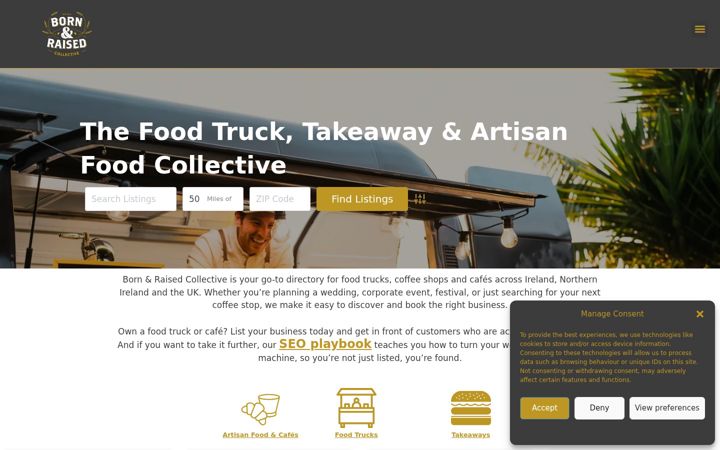 Screenshot of bornandraisedcollective.com