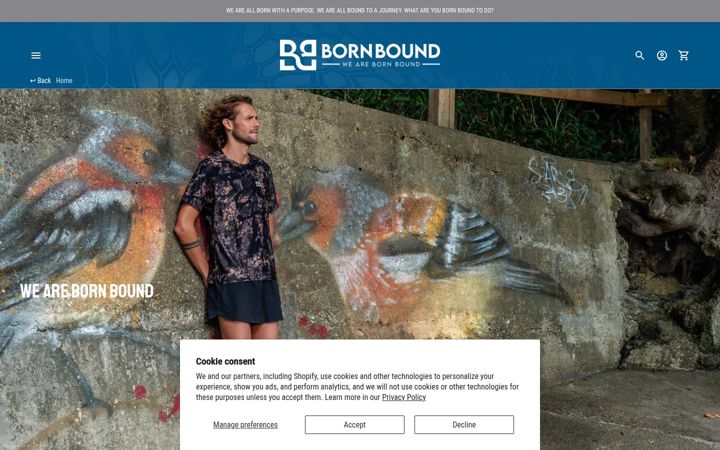 Screenshot of bornbound.uk.com