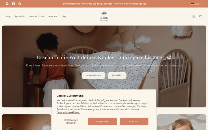 Skjermbilde av borncopenhagen.de