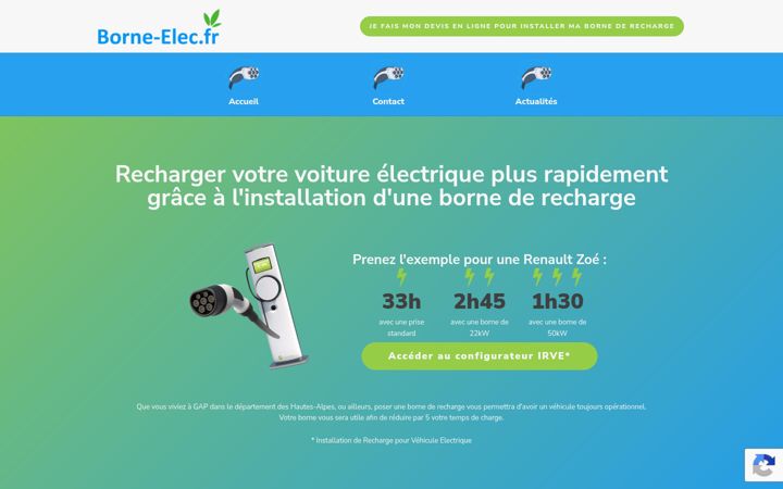 Screenshot of borne-elec.fr