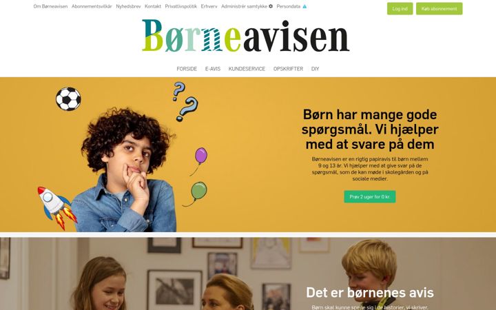 Screenshot of borneavisen.dk