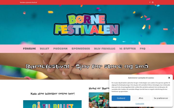Screenshot of bornefestivalen.dk