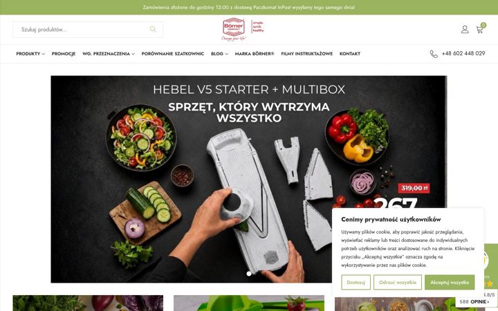 Screenshot of borner.pl