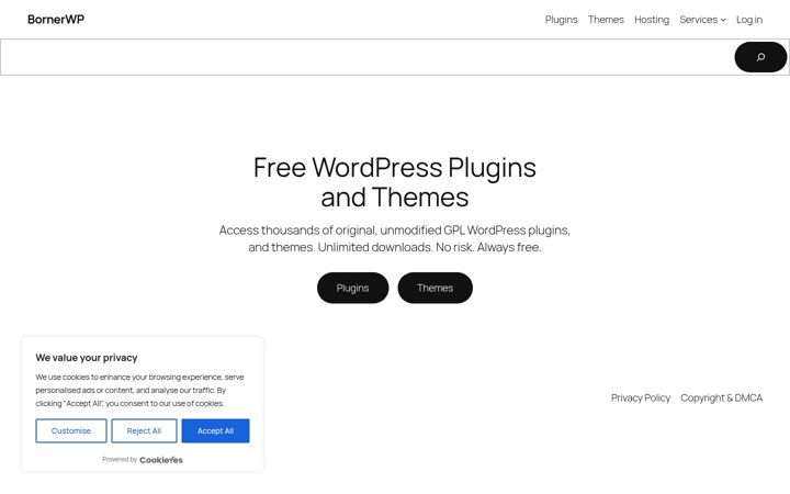 Screenshot of bornerwp.com