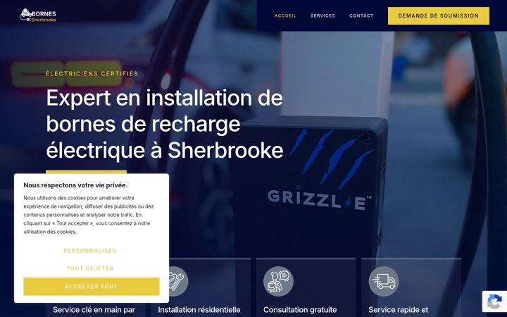 Screenshot of bornesherbrooke.com