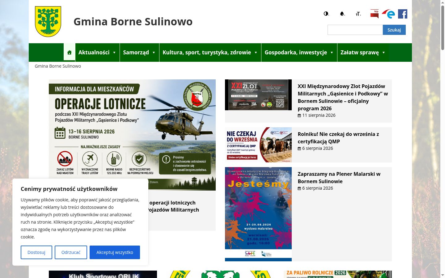 Zrzut ekranu banera zgody wyświetlanego przed jakąkolwiek interakcją