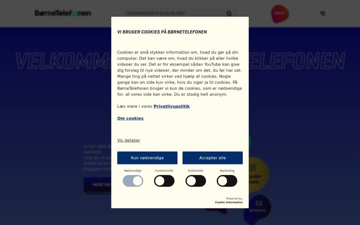 Screenshot of bornetelefonen.dk