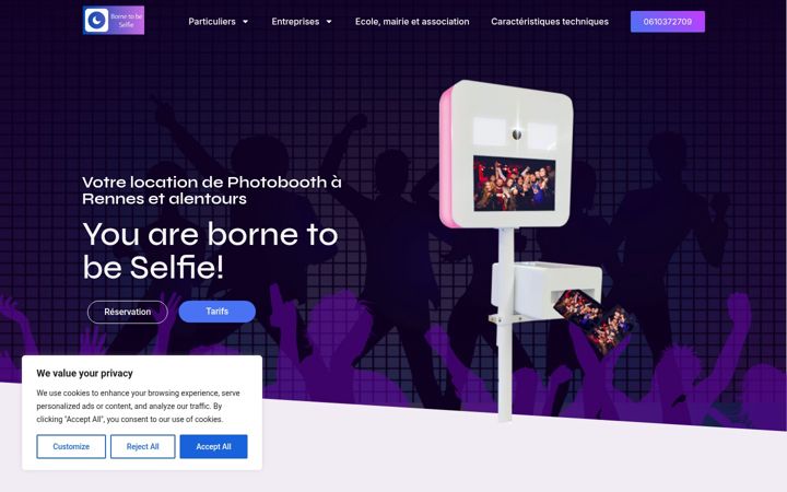 Screenshot of bornetobeselfie.fr