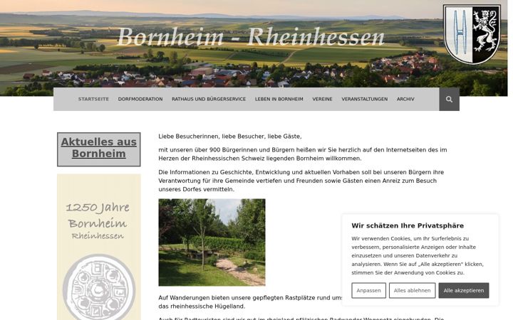Screenshot of bornheim-rheinhessen.de