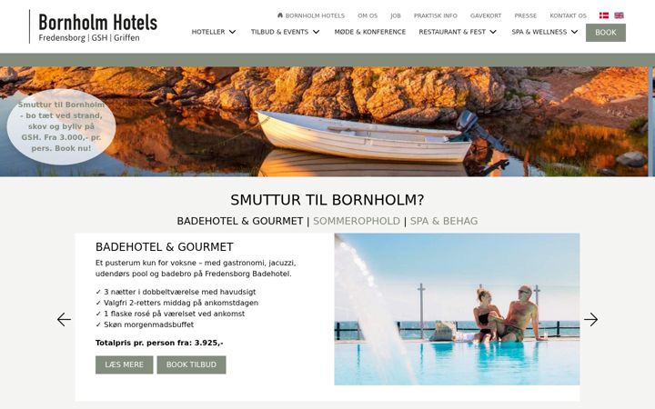 Screenshot of bornholmhotels.dk