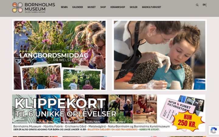 Screenshot of bornholmsmuseum.dk