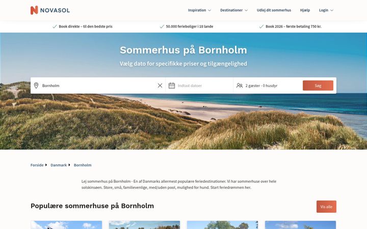 Screenshot of bornholmtours.com