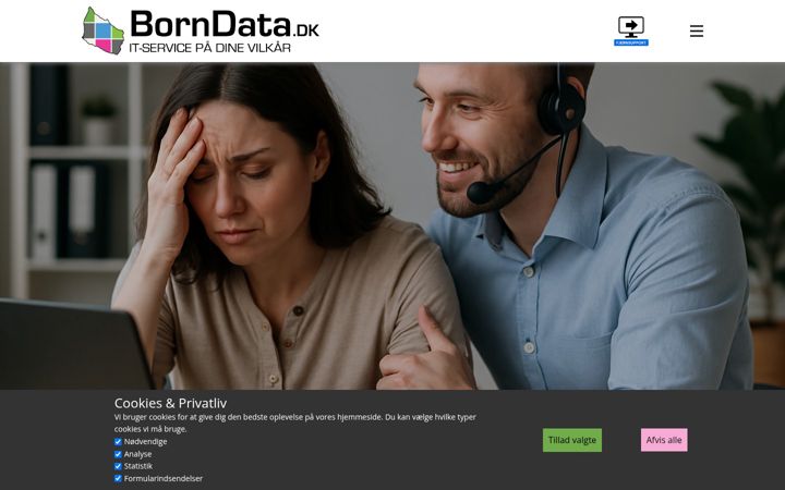 Screenshot of bornhosting.dk