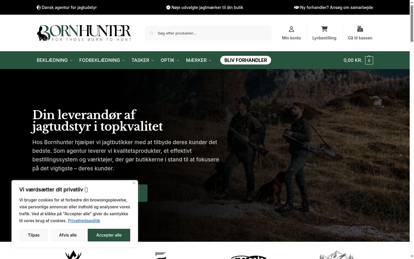 Screenshot des Einwilligungsbanners vor jeglicher Interaktion