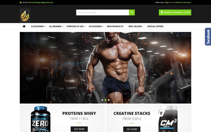 Screenshot of bornonthegym.co.uk