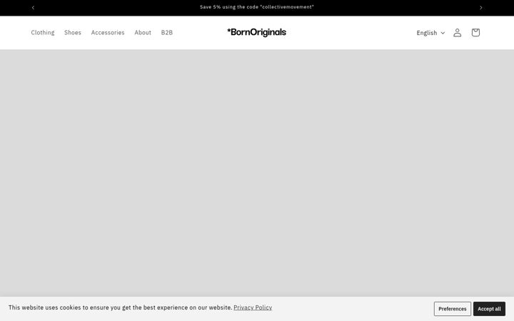 Screenshot of bornoriginals.com