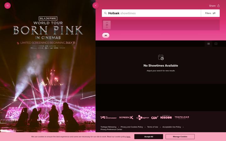 Screenshot of bornpinkincinemas.com