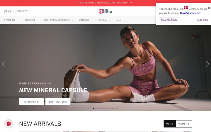 Screenshot of bornprimitive.com
