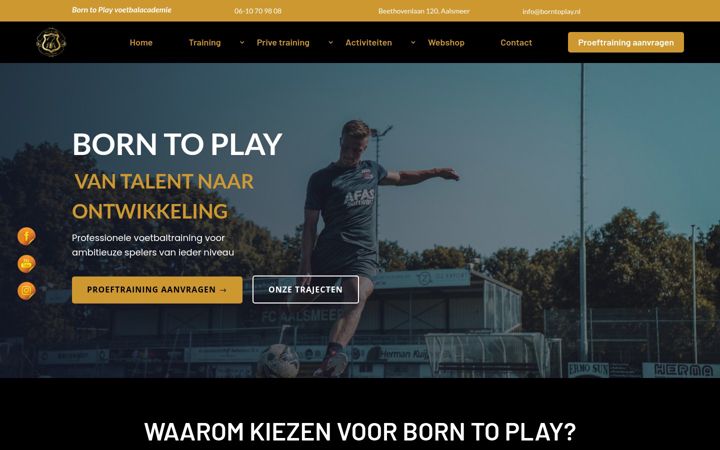 Screenshot von borntoplay.nl