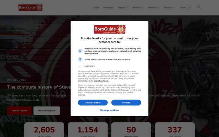 Screenshot of boroguide.co.uk