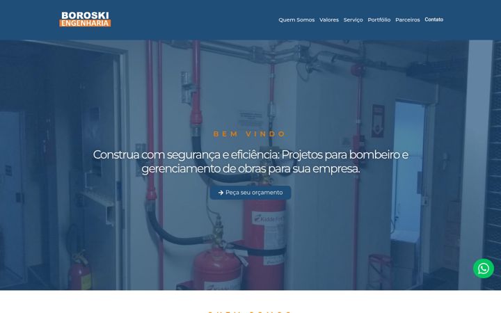 Screenshot of boroskiengenharia.com.br