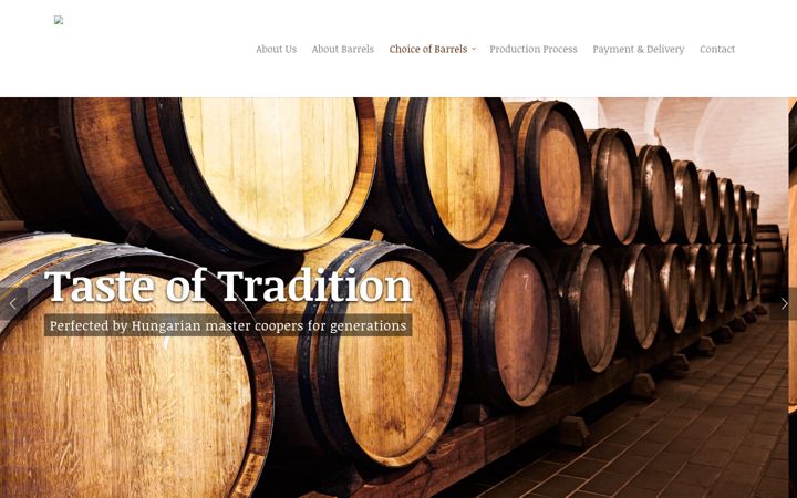 Screenshot of borosoakbarrels.com