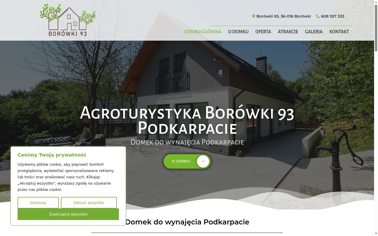 Zrzut ekranu banera zgody wyświetlanego przed jakąkolwiek interakcją