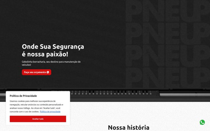 Screenshot of borrachariacebolinha.com.br