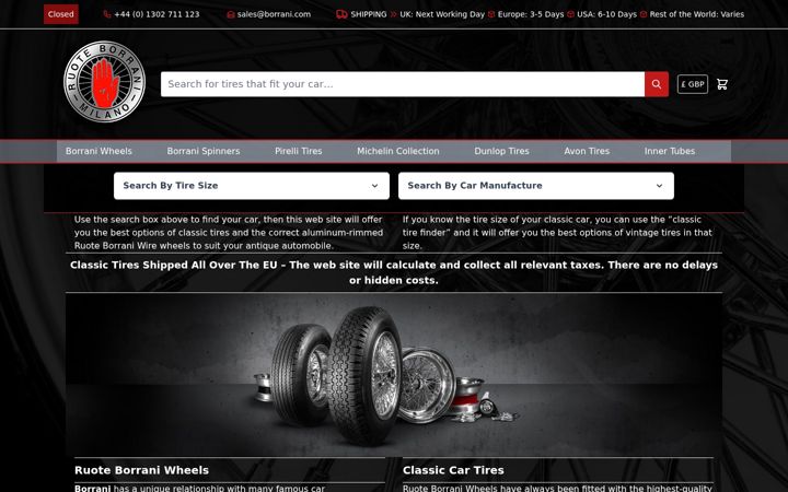 Screenshot of borrani.com