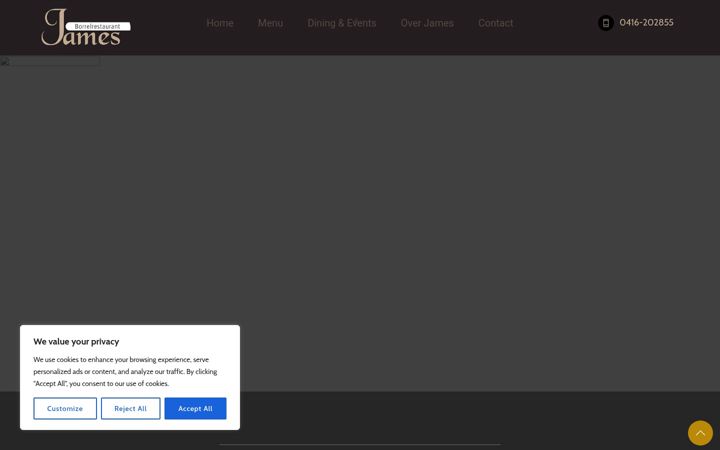 Screenshot von borrelrestaurantjames.nl