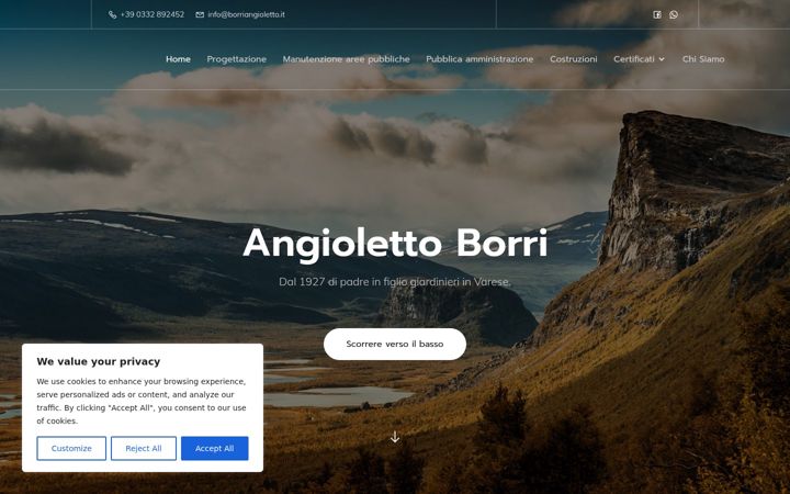 Screenshot of borriangioletto.it