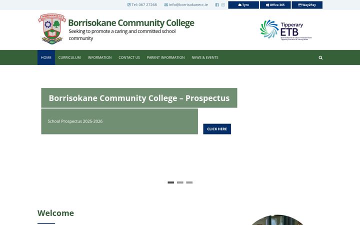 Screenshot of borrisokanecc.ie