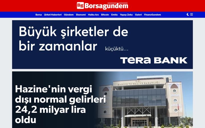 Screenshot of borsagundem.com.tr