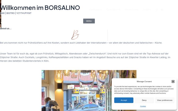 Screenshot of borsalinokoeln.de