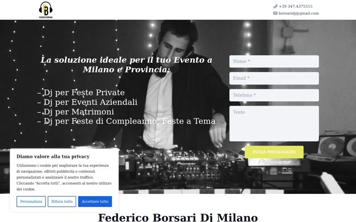 Screenshot of borsaridjmilano.com
