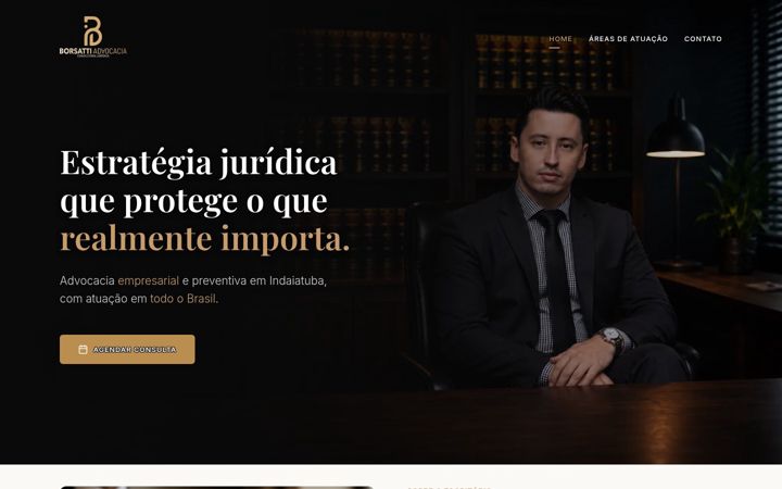 Screenshot of borsattiadvocacia.com.br