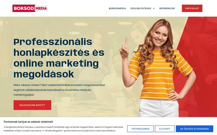 Snimka zaslona za borsodmedia.hu