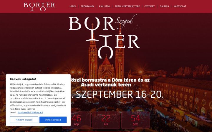 Snimka zaslona za borter.hu