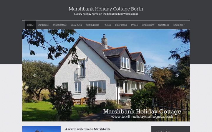 Screenshot of borthholidaycottages.co.uk