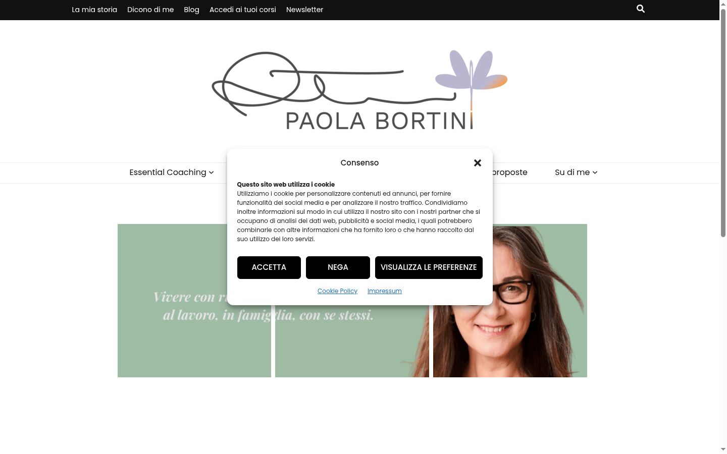 Captura de ecrã do banner de consentimento apresentado antes de qualquer interação