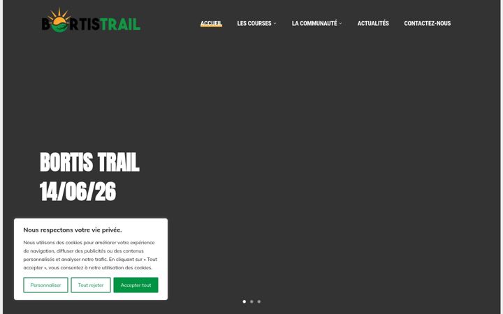 Screenshot του bortistrail.fr