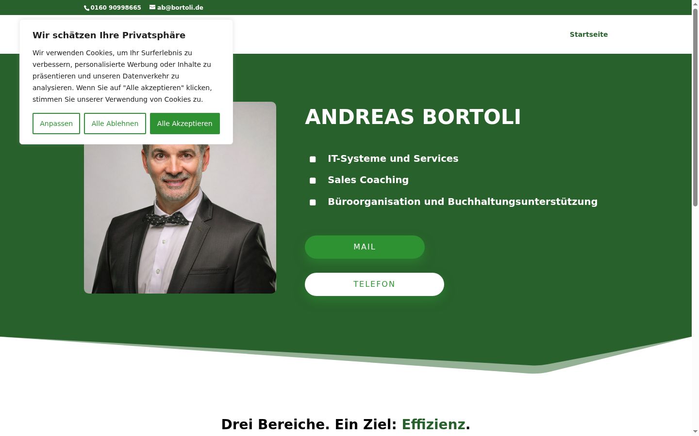 Screenshot of the consent banner shown before any interaction