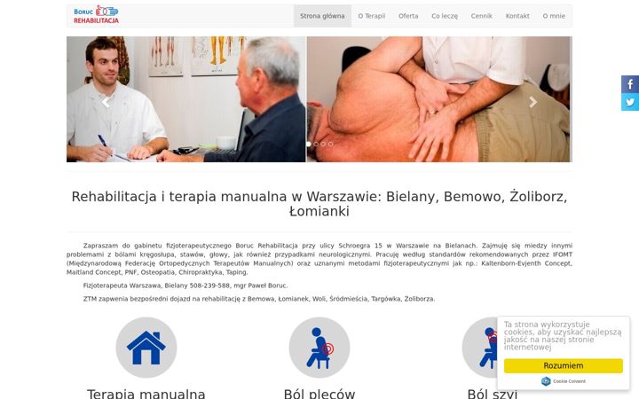 Screenshot of borucrehabilitacja.pl