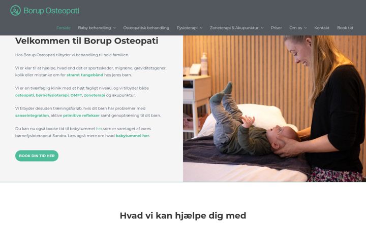 Screenshot of boruposteopati.dk