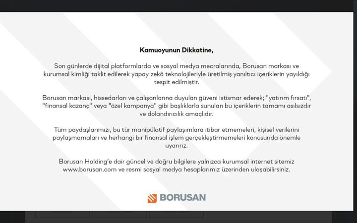 Screenshot of borusan.com