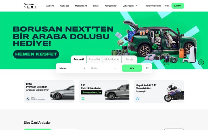 Screenshot of borusannext.com