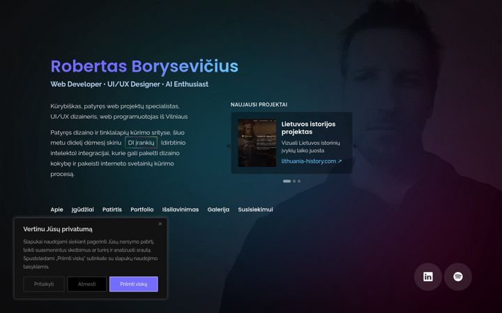 Screenshot of borysevicius.lt