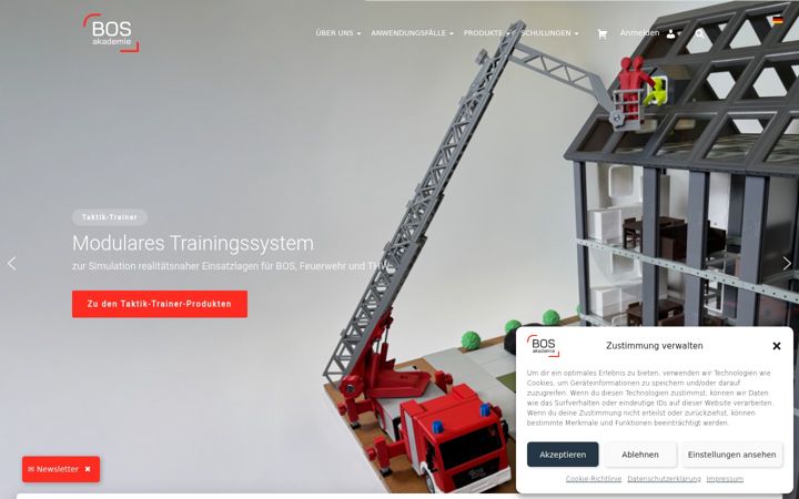 Screenshot of bos-akademie.de