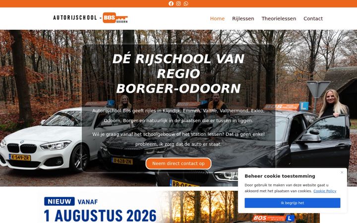 Screenshot of bos-autorijschool.nl
